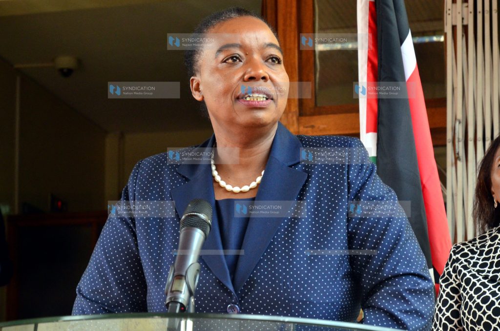 The Cabinet Secretary for Foreign Affairs Amb Monica Juma