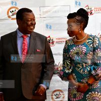 Prime Cabinet Secretary Musalia Mudavadi confers with ELF-Africa Partner Representative Caren Wakoli