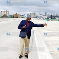Transport Cabinet Secretary James Macharia inspecting ongoing construction