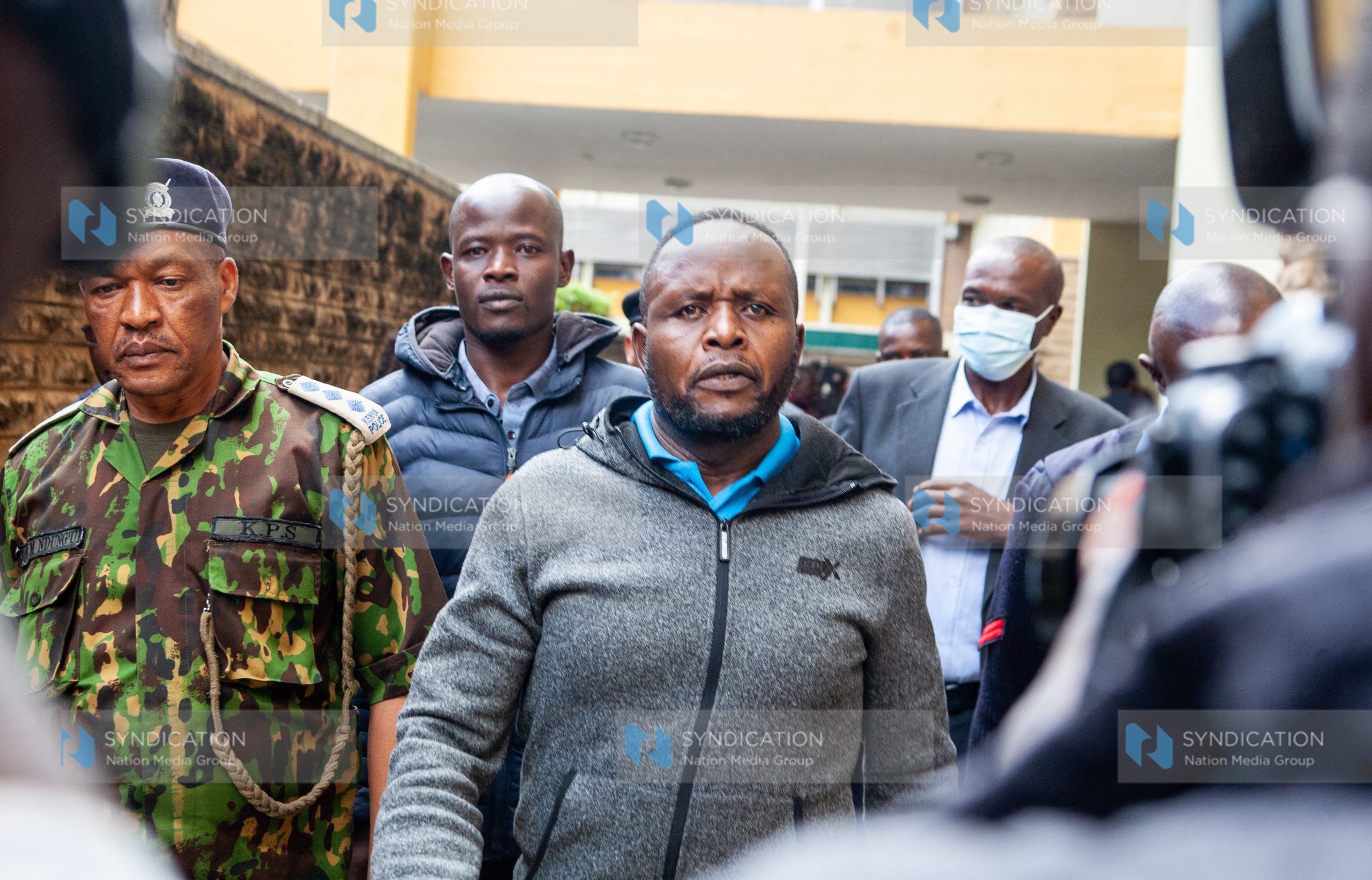 Trans Nzoia County Governor George Natembeya arrives at the Milimani Anti-corruption courts