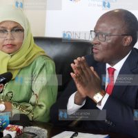 Cabinet Secretary Ministry of Transport, Infrastructure, Housing and Urban Development, James Macharia and UN Under-Secretary-General and Executive Director, UN- Habitat Maimunah Mohd Sharif
