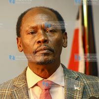 William Kabogo during a press briefing at his Teleposta Towers office