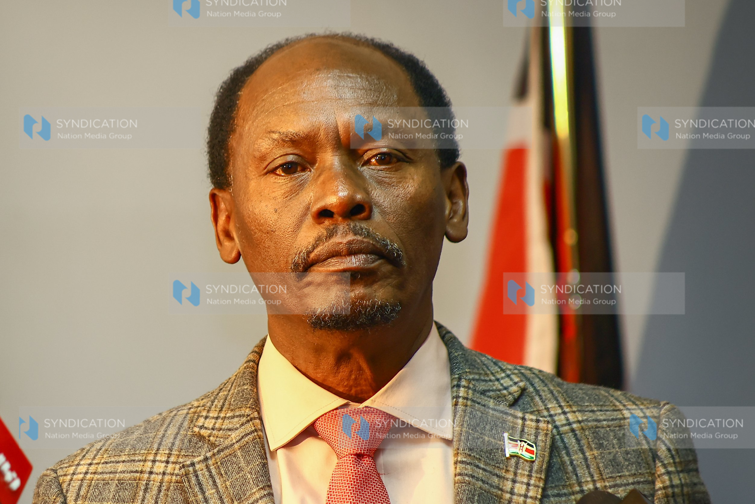 William Kabogo during a press briefing at his Teleposta Towers office