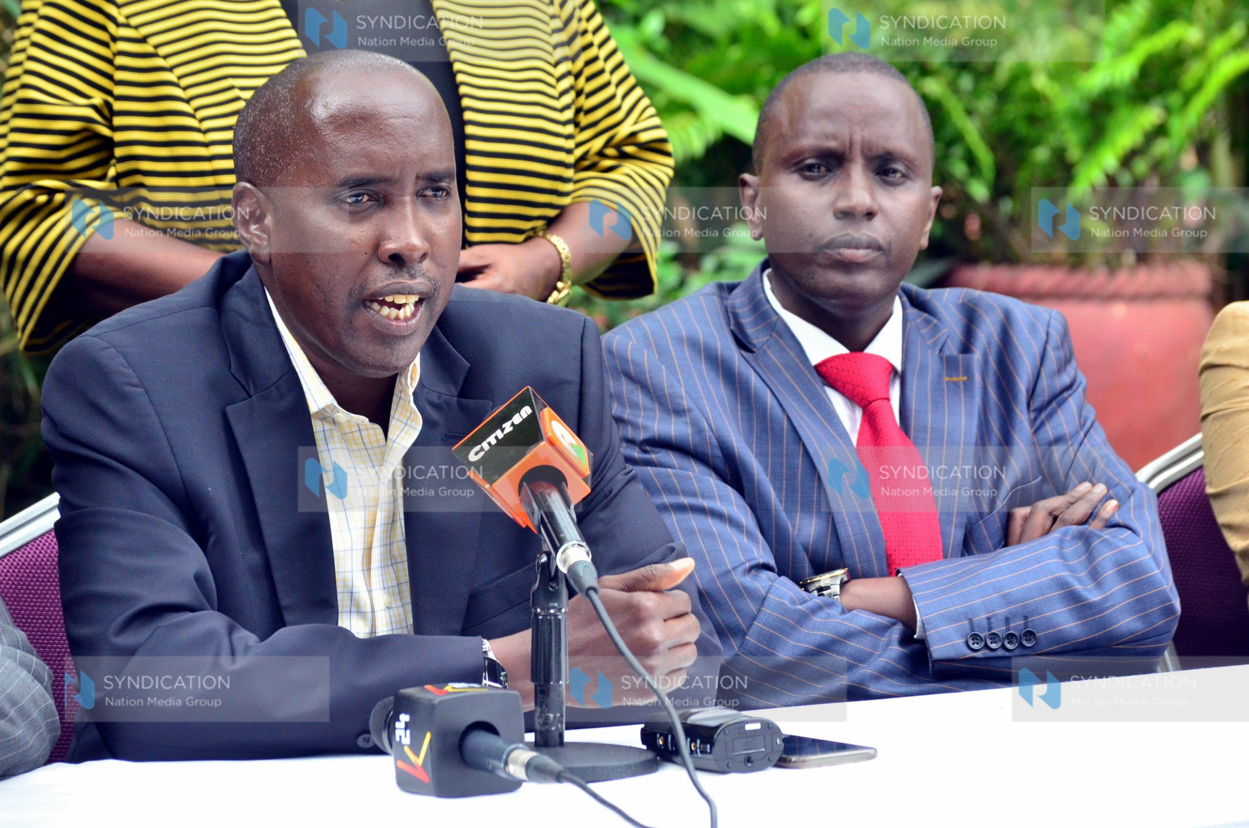 Kajiado County Governor Joseph Ole Lenku with Narok East MP Lemanken Aramat
