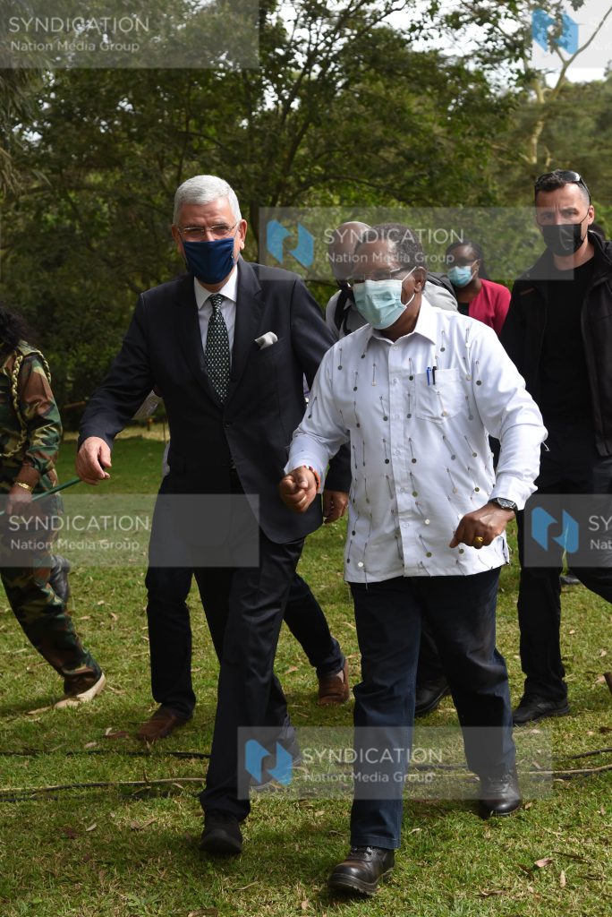 President of the UN General Assembly Volkan Bozkir and Environment and Forestry Cabinet Secretary Keriako Tobiko