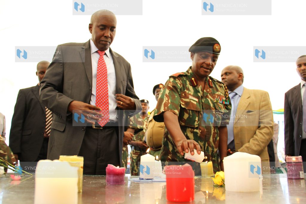 Interior Cabinet Secretary Joseph Ole Lenku, and Deputy Inspector General of the AP Mr. Samuel Arachi