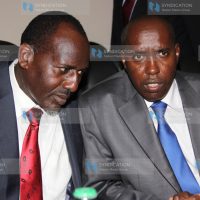 Security matters: Interior Cabinet Secretary, Joseph Ole Lenku and Nandi County Governor Cleophas Lagat