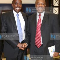 Interior Cabinet Secretary Joseph Ole Lenku with Chief Operating Officer and Ag Editorial Director Tom Mshindi