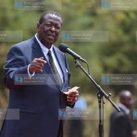 Prime Cabinet Secretary Musalia Mudavadi addressing at a burial ceremony