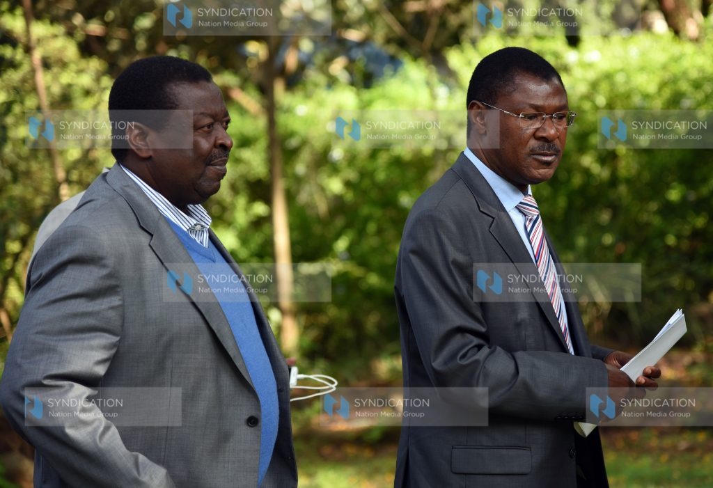 NASA co-principals Moses Wetang'ula and Musalia Mudavadi