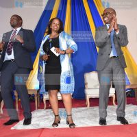 Safina party presidential candidate Jimi Wanjigi dancing