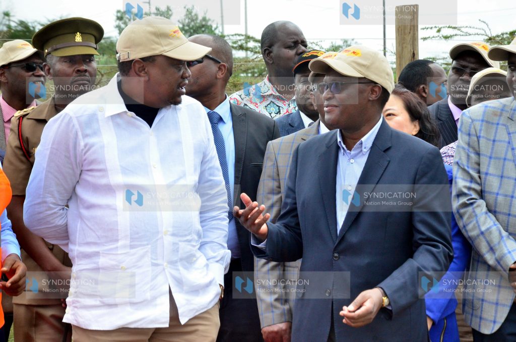 A routine inspection tour of the Standard gauge Railway (SGR) Project, Phase 2A