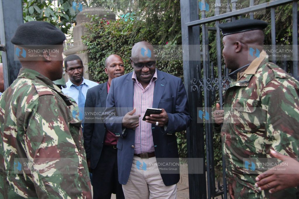 Ekuru Aukot entering the Supreme Court