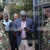 Ekuru Aukot entering the Supreme Court