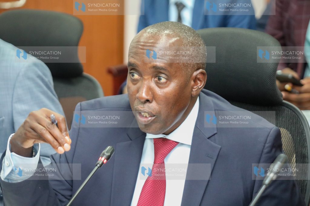 Kajiado Governor Joseph Jama Ole Lenku appearing before the Senate County Public Investment and Special Funds Committee (CPIC)