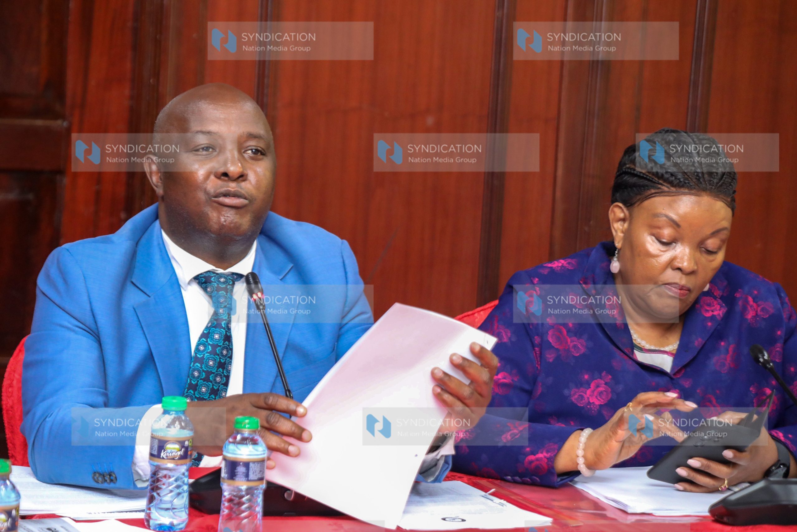 County Public Investment and Special funds Chairperson Godfrey Osotsi and Senator Agnes Kavindu