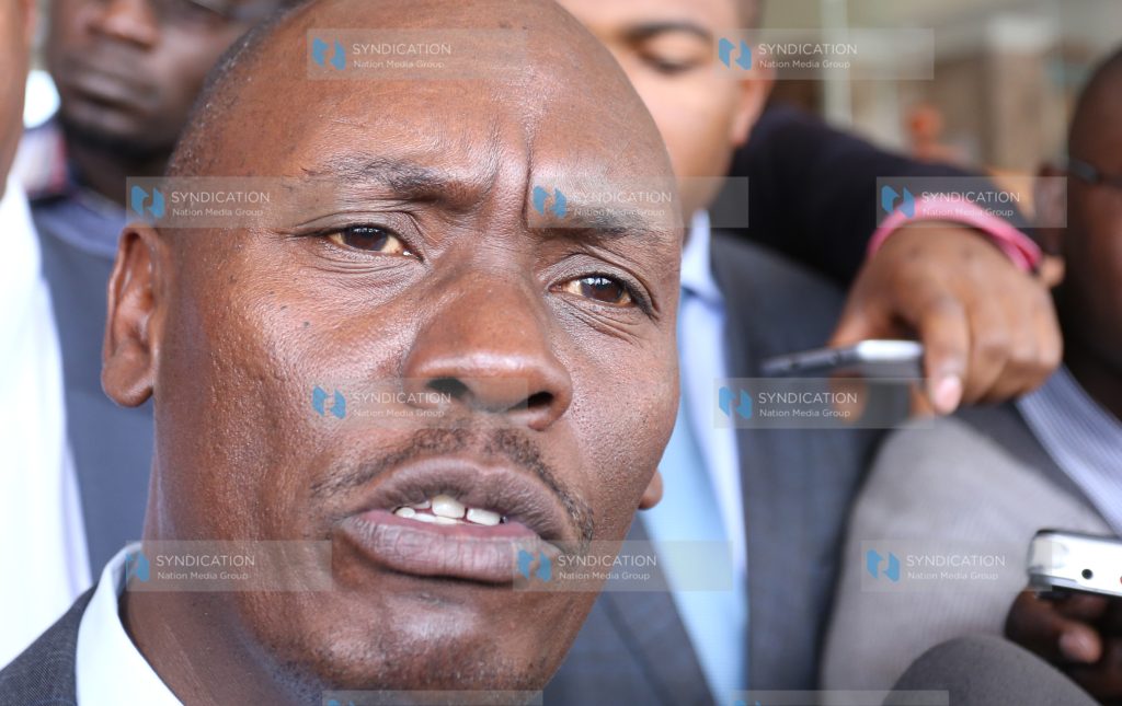 Kiambu Governor William Kabogo speaking to the press