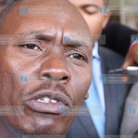 Kiambu Governor William Kabogo speaking to the press