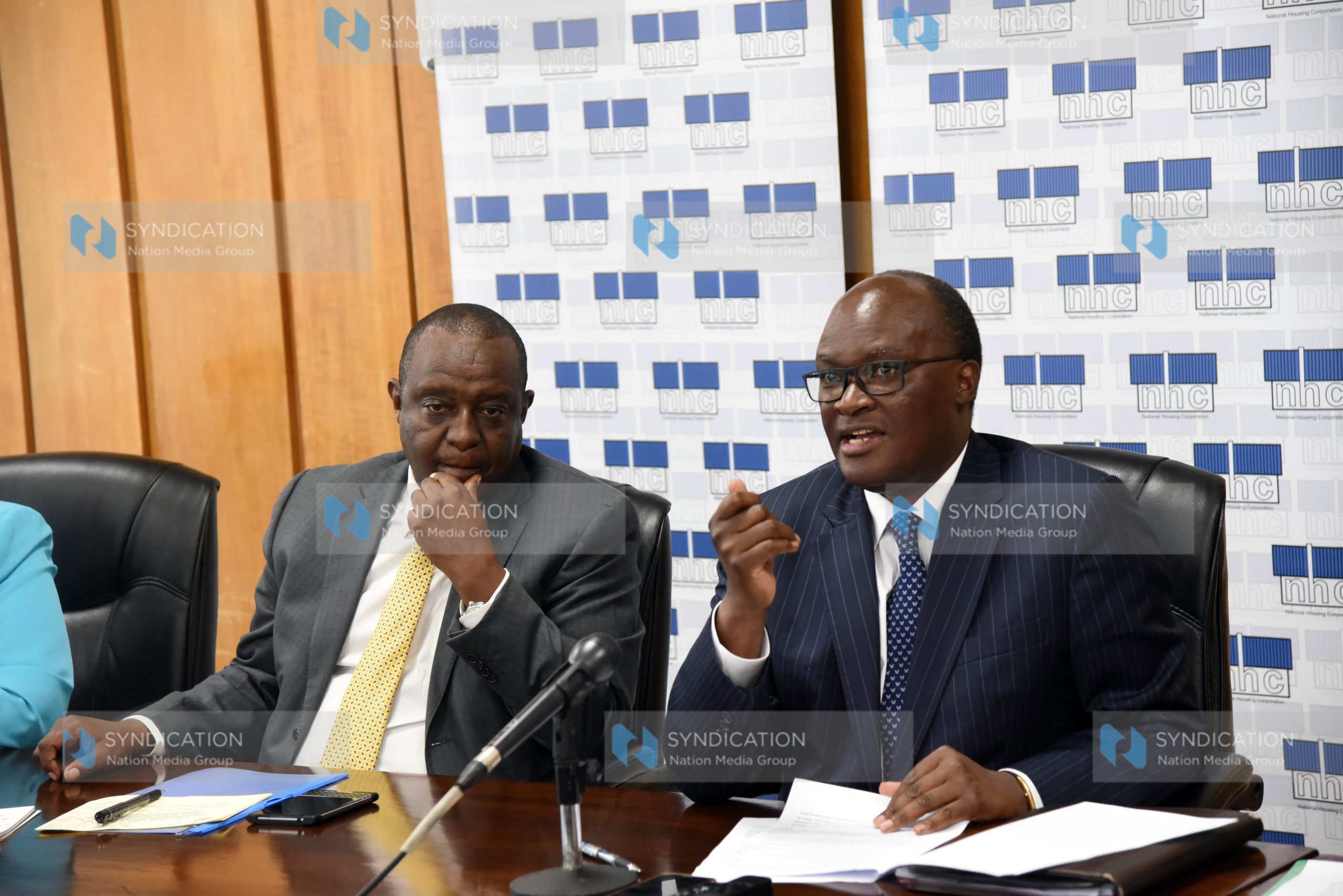 A press briefing at the National Treasury