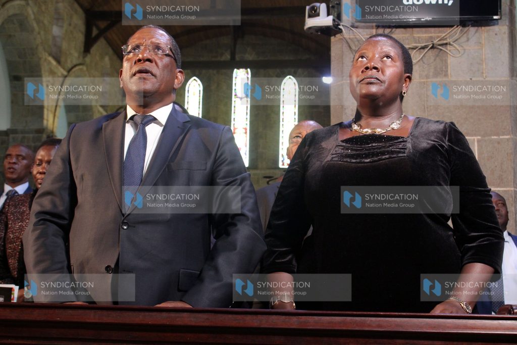 Environment and Forestry CS Keriako Tobiko and his sister Kajiado East MP Peris Tobiko follows the proceeding