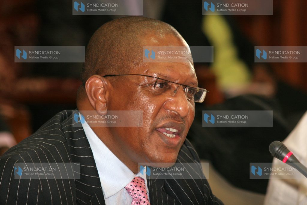 Keriako Tobiko during the vetting by MPs at County Hall