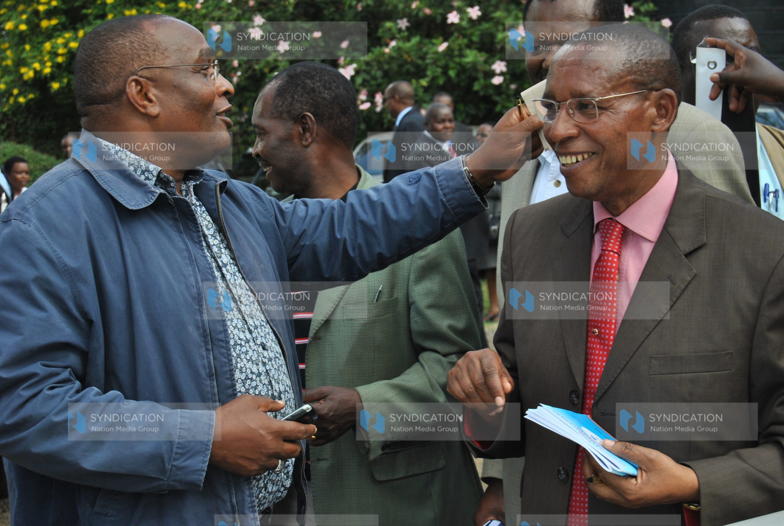 Wiper Democratic Movement Secretary General Mutula Kilonzo with Gideon Ndambuki