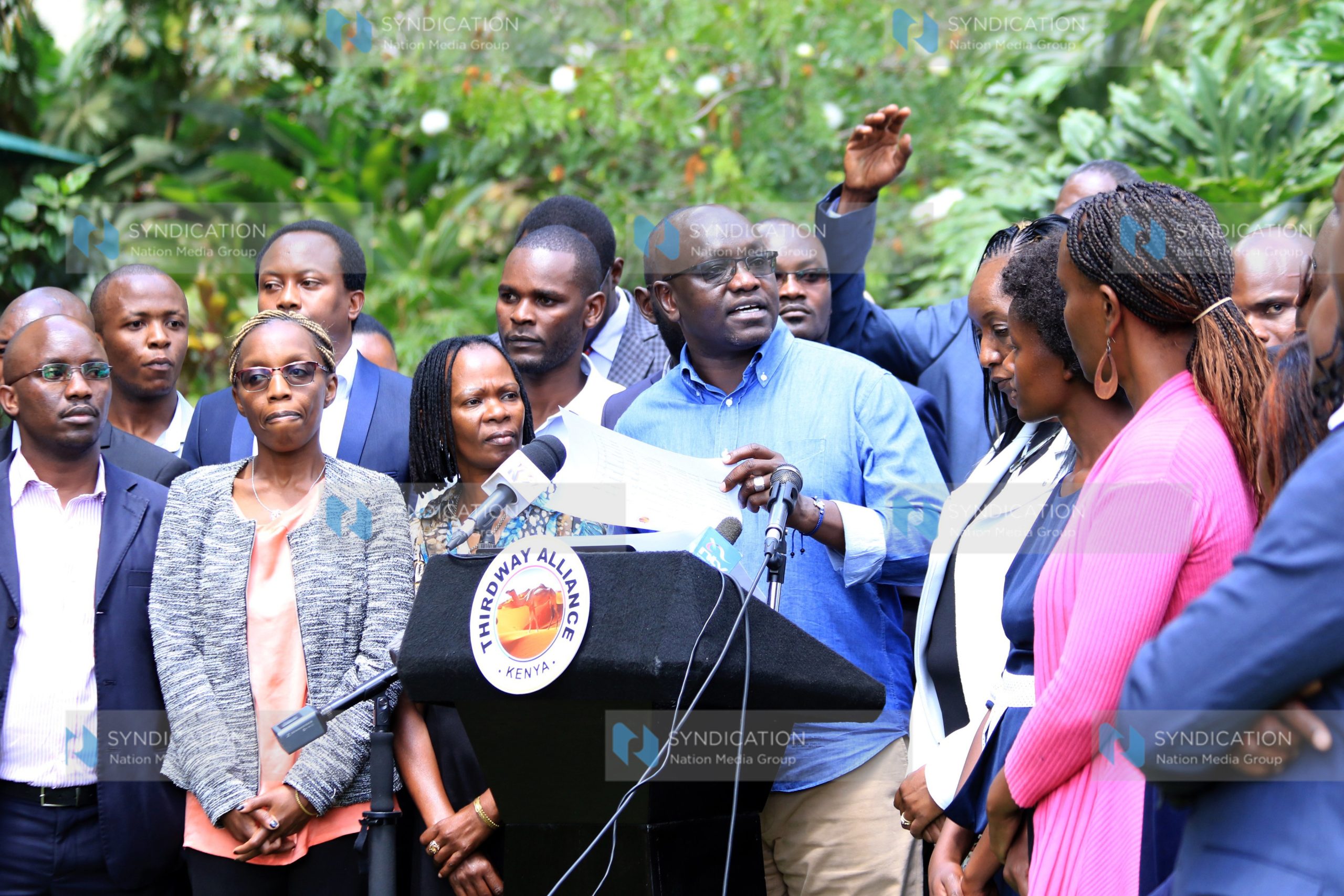 Third Way Alliance leader Ekuru Aukot introduced his shadow cabinet secretaries and advisors