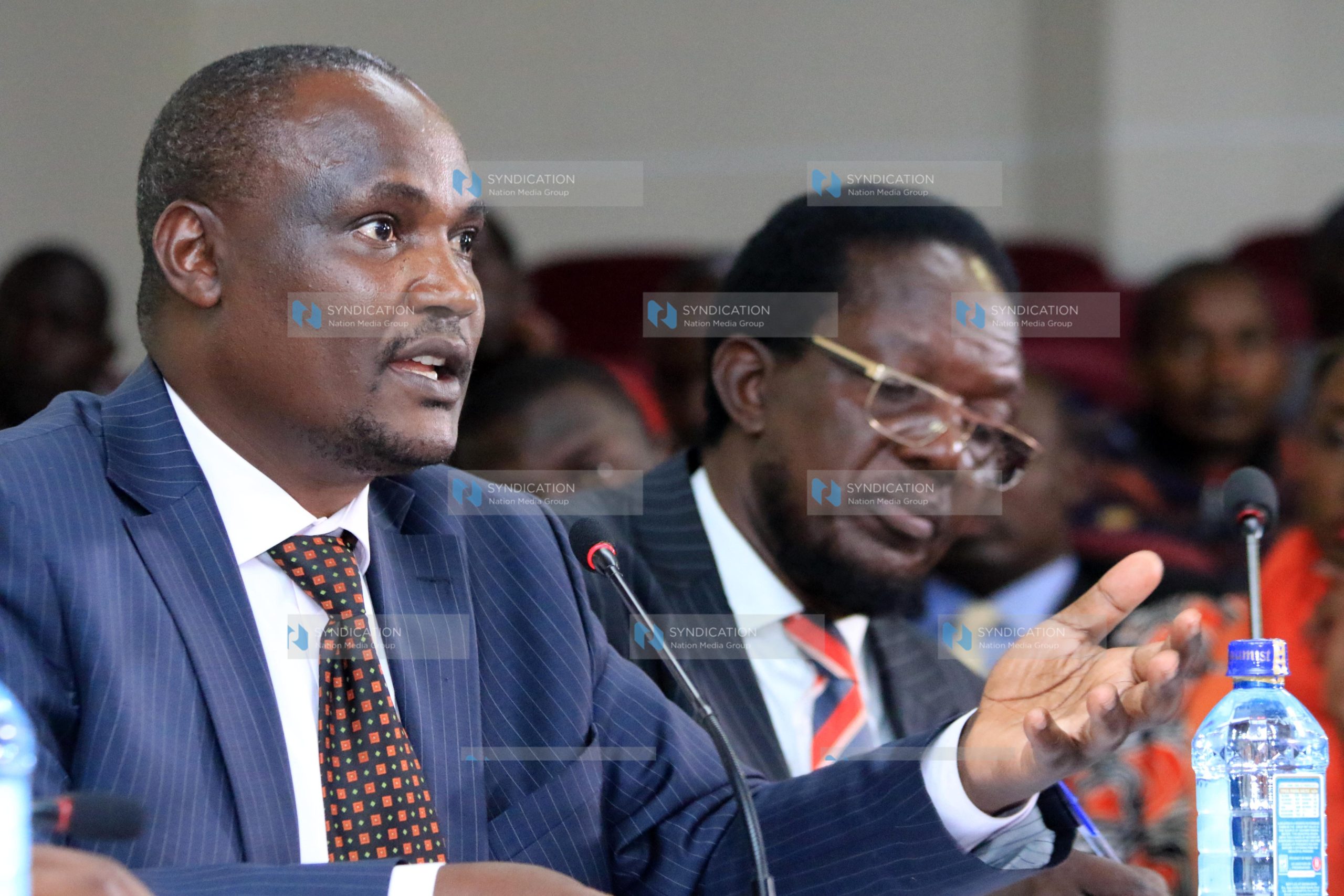 ODM Chairman John Mbadi giving views of the ODM party before Building Bridges taskforce
