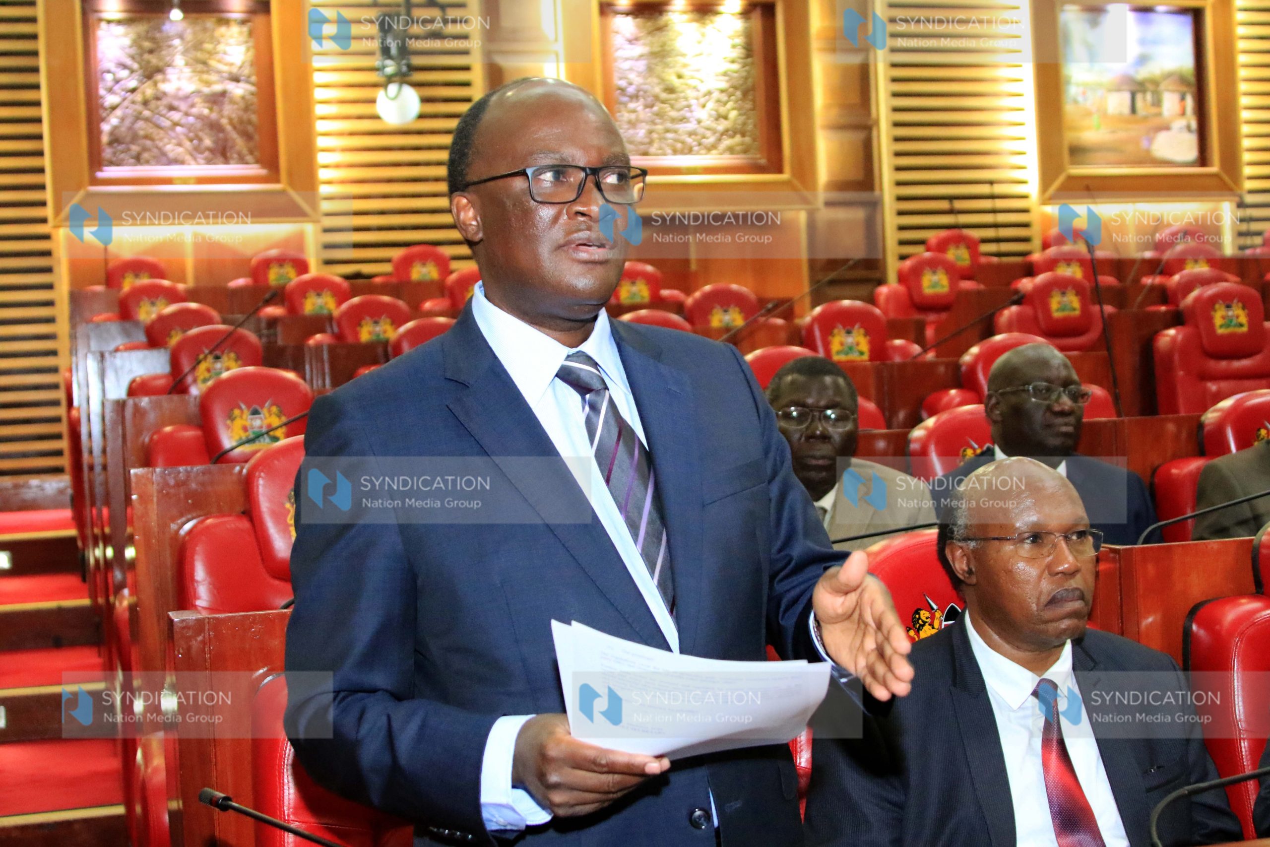 Transport CS James Macharia when he appeared before National Assembly