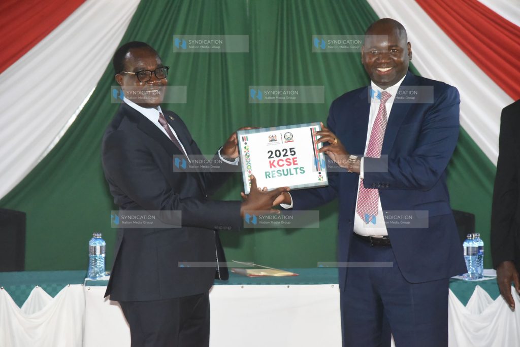 Education Cabinet Secretary Julius Migos Ogamba, and Education Principal Secretary Prof. Julius Bitok