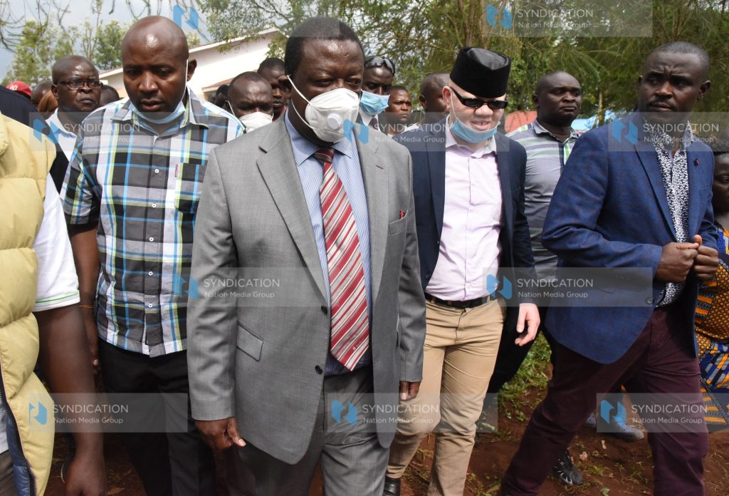 Lugari MP Ayub Savula, Amani National Congress Party Leader Musalia Mudavadi, and Kakamega Senator Cleophas Malala