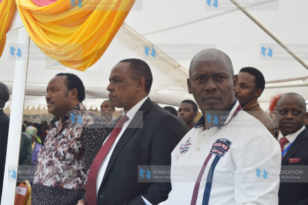Kiambu Governor William Kabogo, MPs Njoroge Baiya (Githunguri) and Ferdinand Waititu (Kabete) during a fund raiser