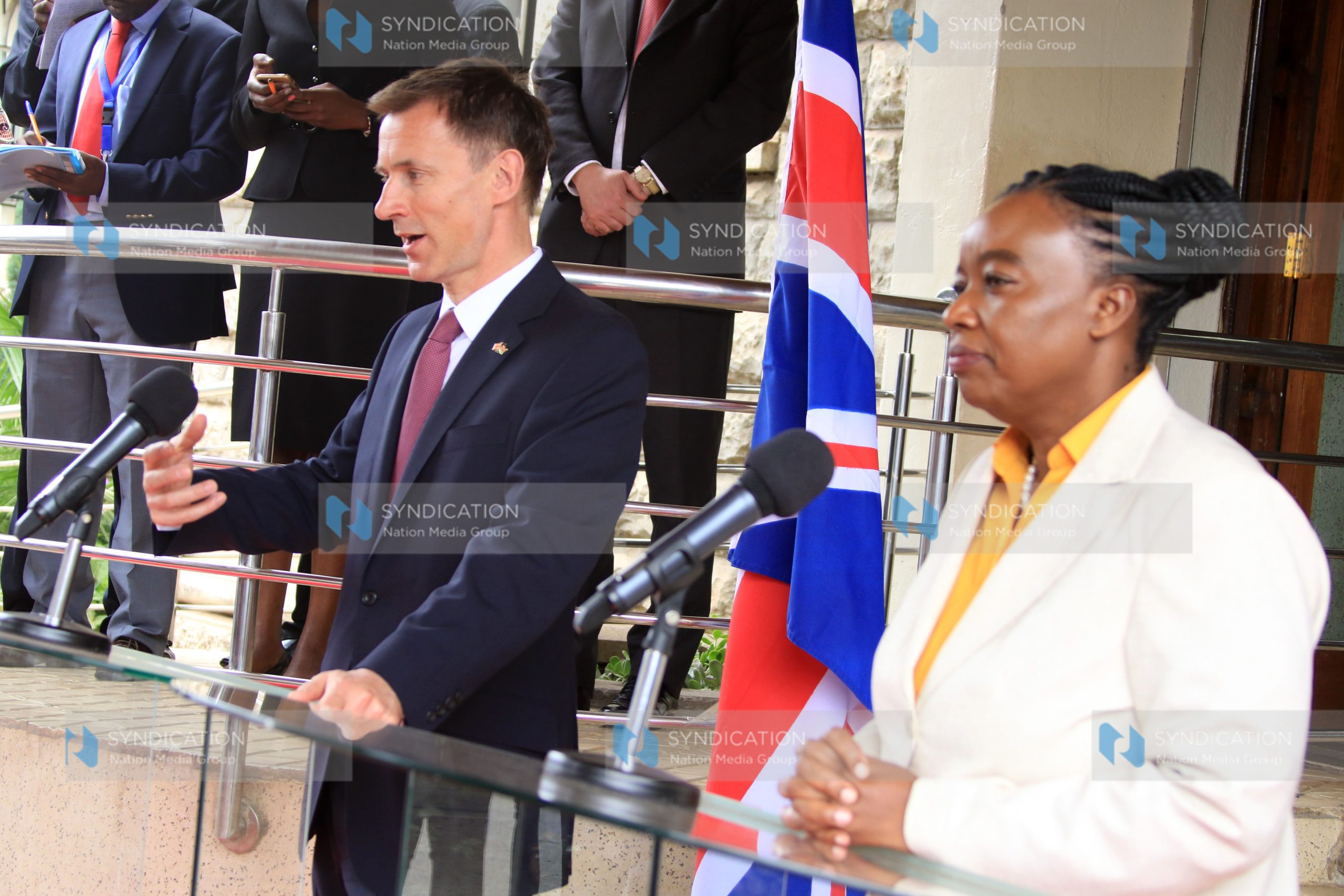 Foreign Affairs Cabinet Secretary Amb. Monica Juma and Foreign Secretary of the United Kingdom Jeremy Hunt