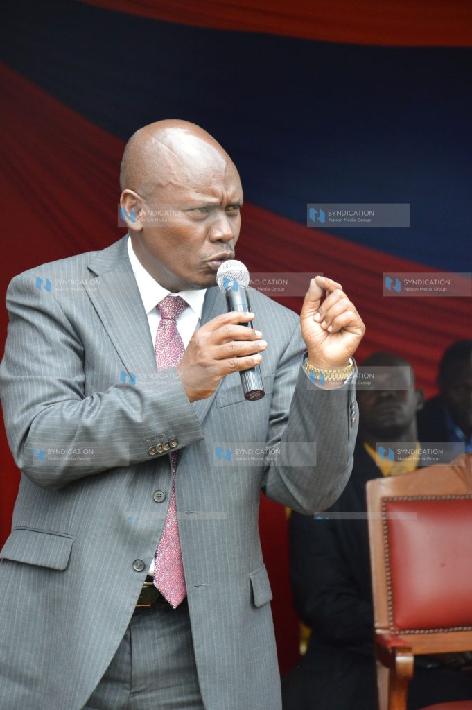 Kiambu Governor William Kabogo addresses a graduation ceremony
