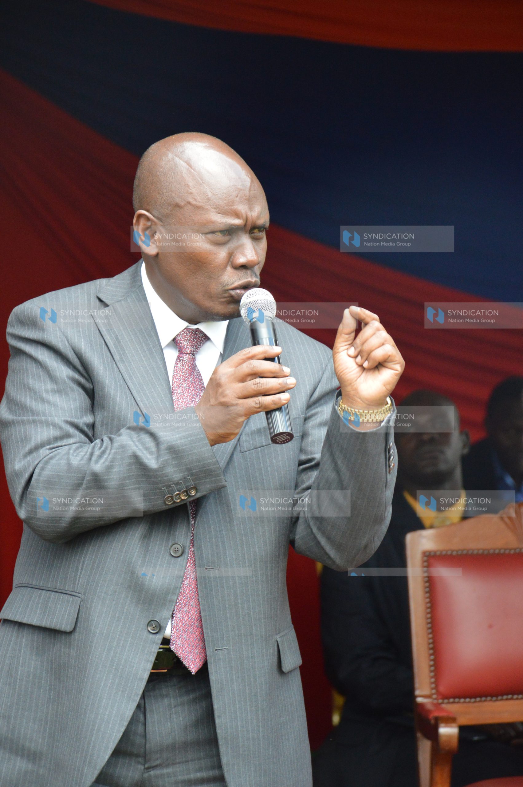 Kiambu Governor William Kabogo addresses a graduation ceremony
