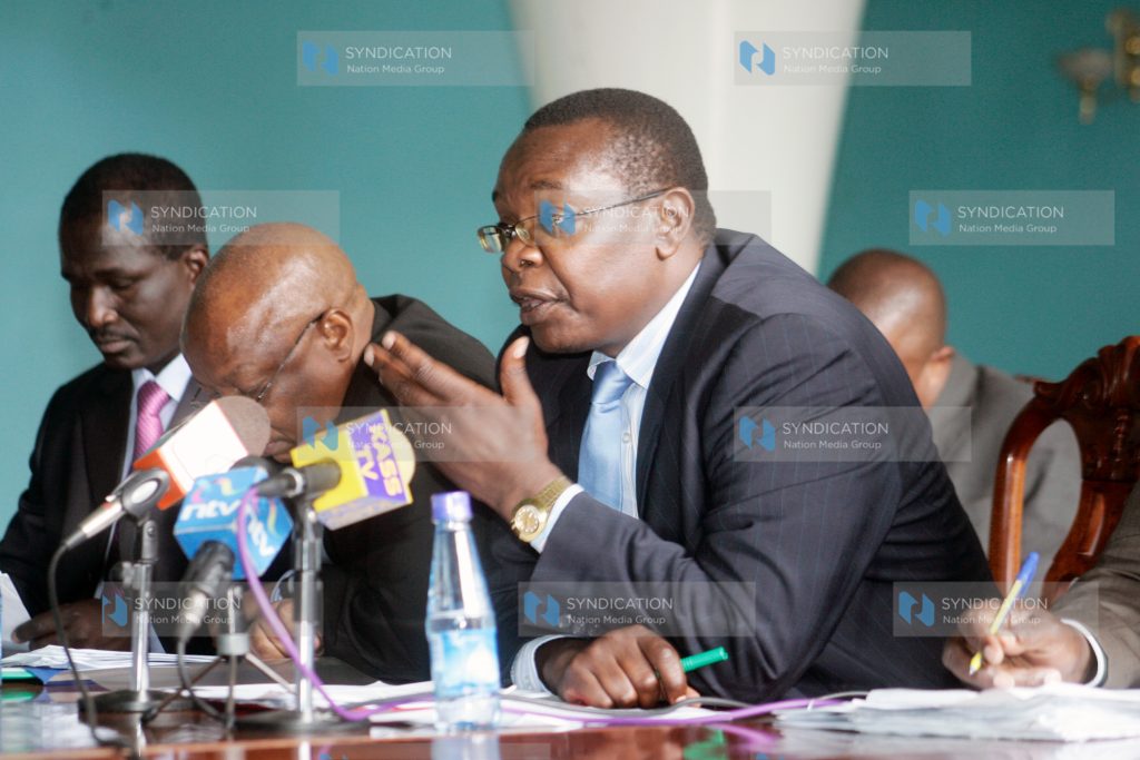 Dr Paul Otuoma, the minister in charge of Sports and Youth Affairs