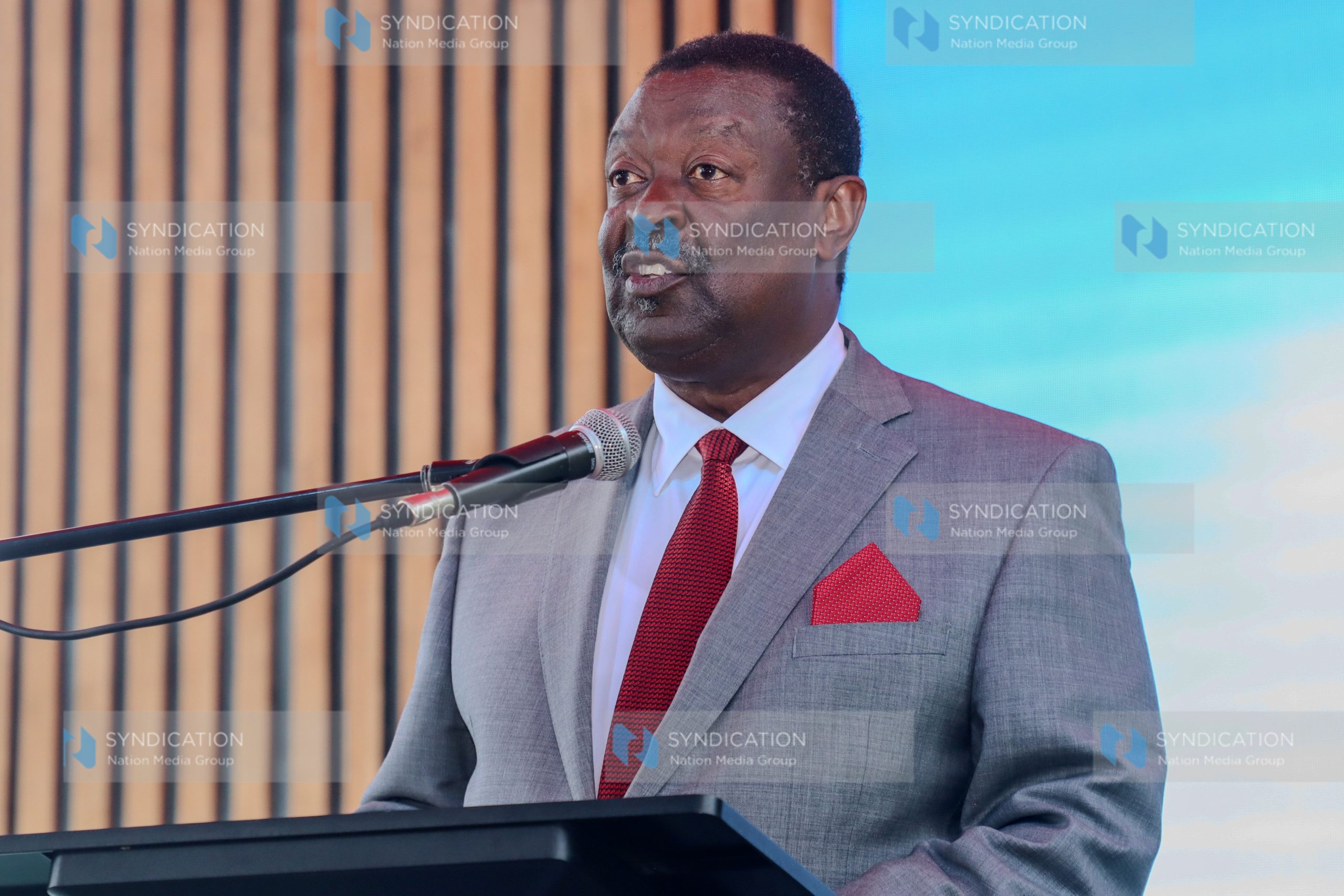 Prime Cabinet Secretary Musalia Mudavadi addressing participants