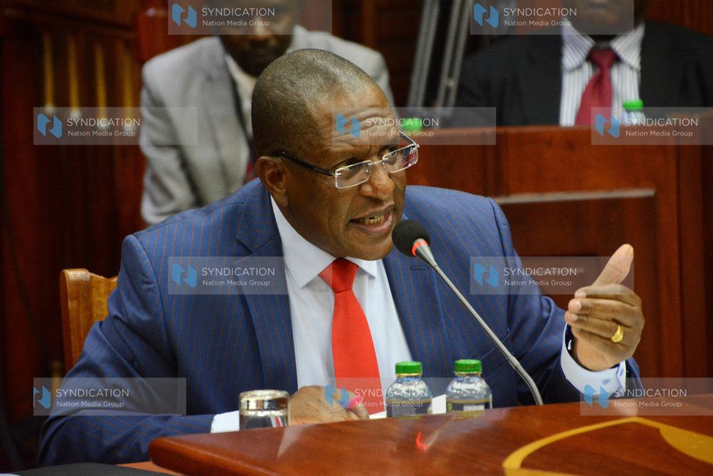 Keriako Tobiko during vetting by the National Assembly Committee