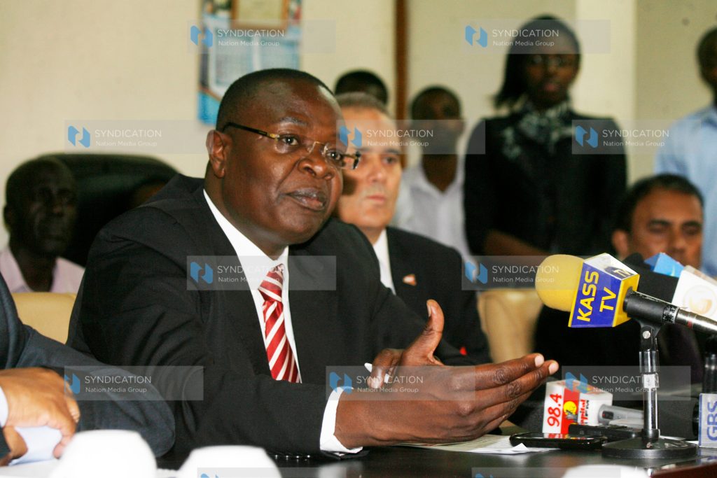 Youths and Sports Minister Paul Otuoma
