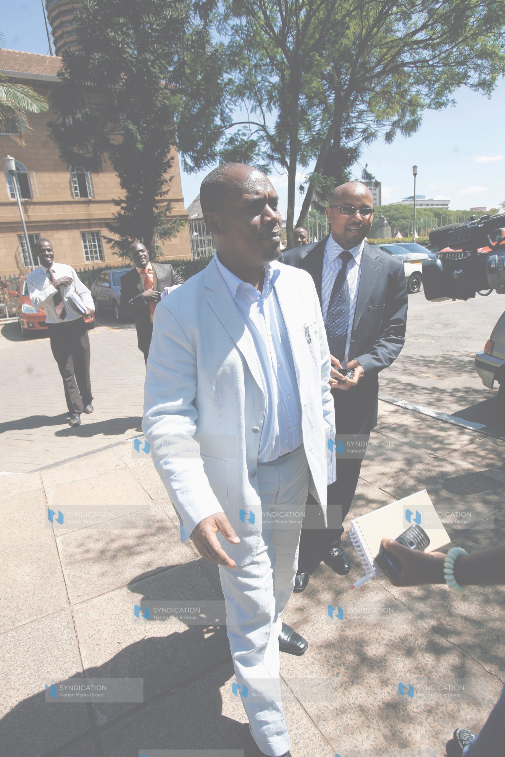 Juja MP William Kabogo leaving the court with his lawyer Nick Ndichu