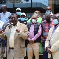 ANC party leader Musalia Mudavadi addresses a press conference