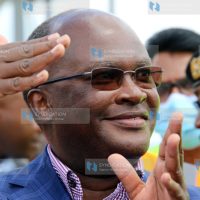 Transport Cabinet Secretary James Macharia briefs journalists