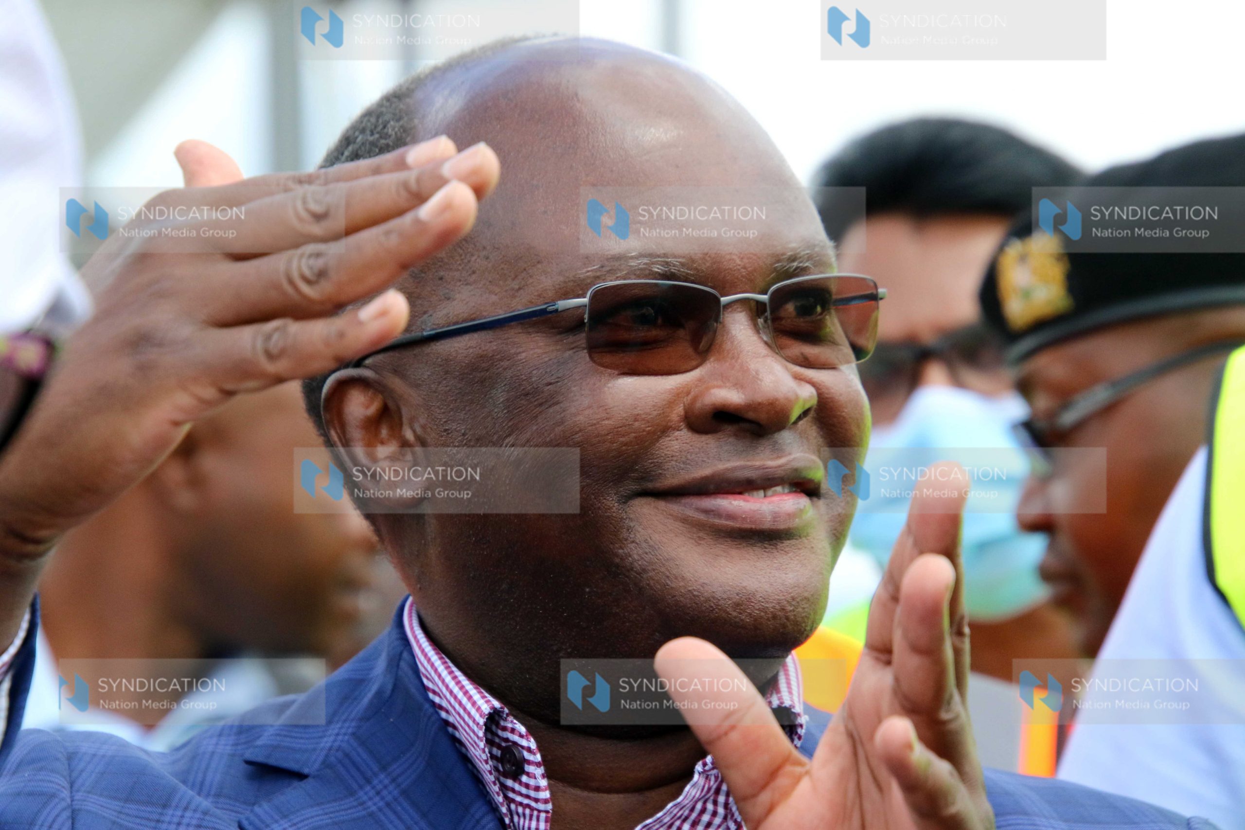 Transport Cabinet Secretary James Macharia briefs journalists