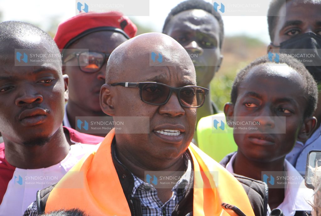 ODM presidential hopeful Jimi Wanjigi addresses reporters