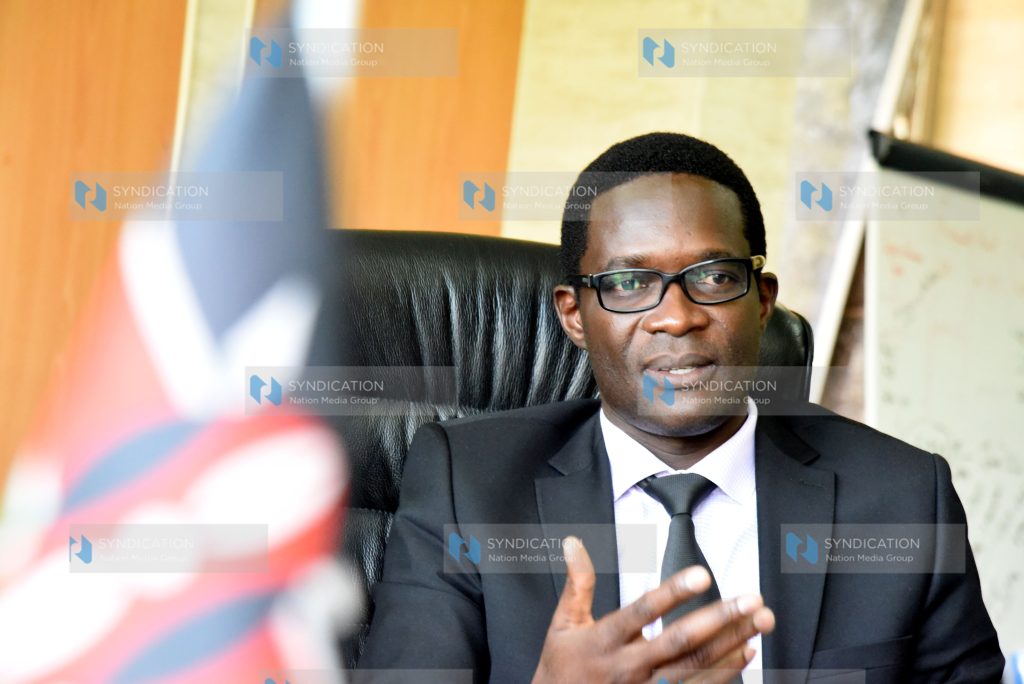 Ezra Chiloba during the interview with The Business Daily