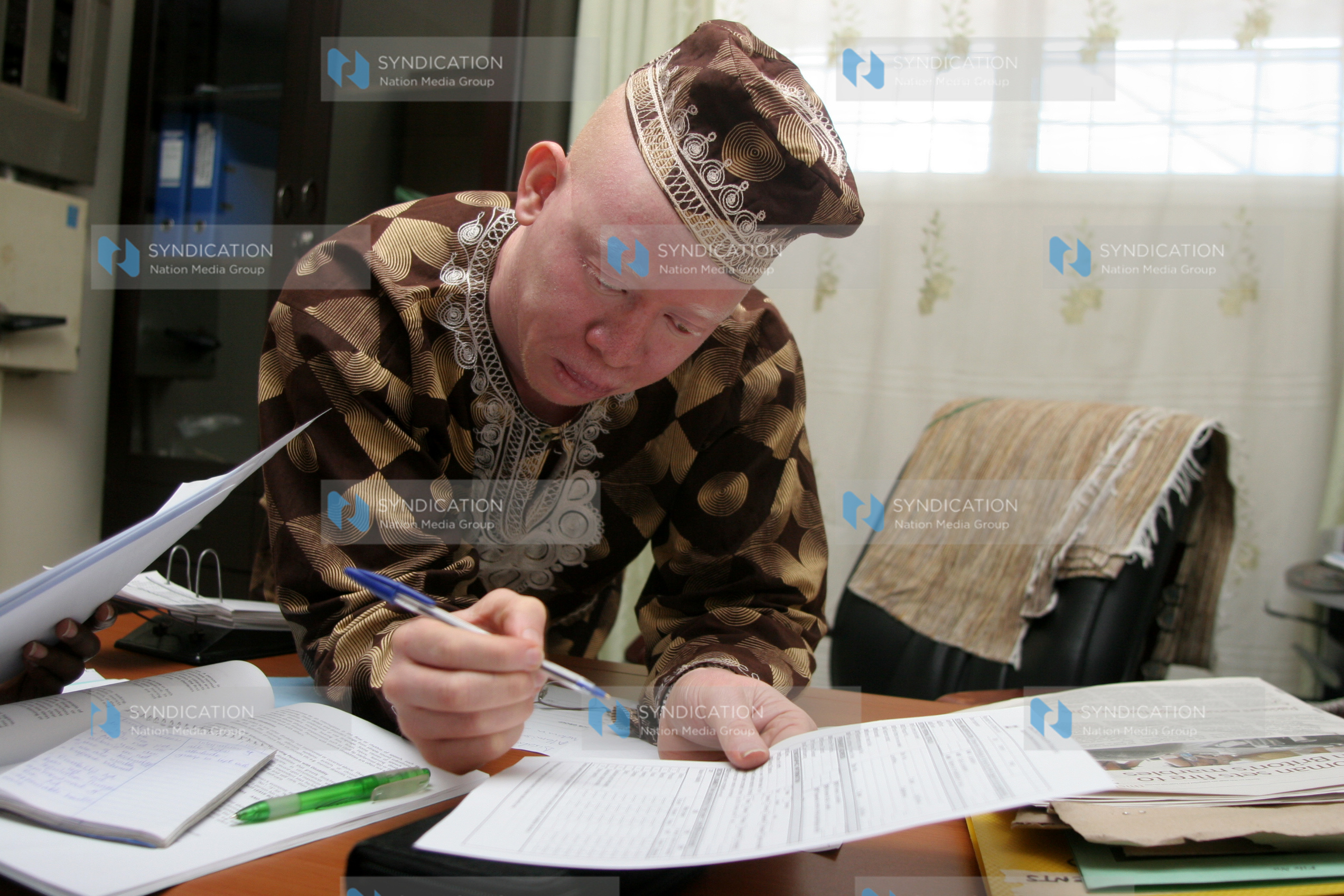 Isaac Mwaura, the National Coordinator of the Albinism Society of Kenya (ASK)