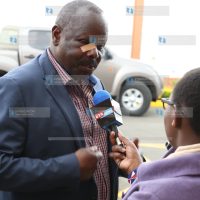 Bomet Governor Isaac Ruto talks to reporters upon arrival