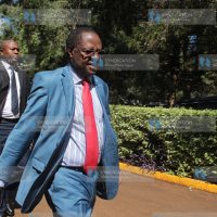 Embu Governor Martin Wambora arrives at the Bomas of Kenya, Nairobi