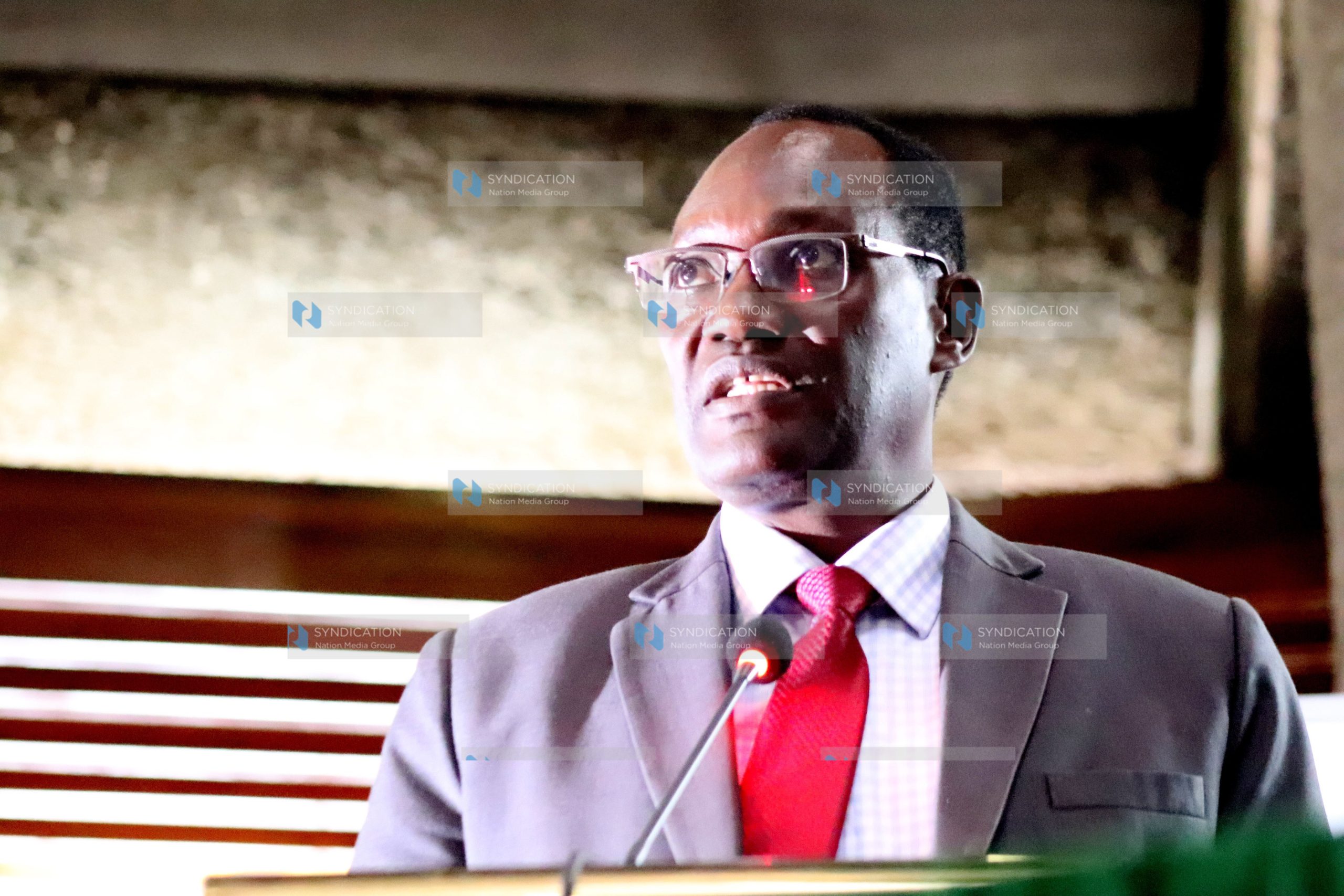Treasury PS Dr Chris Kiptoo during the launch of public sector hearings for the FY 2023/2024 and Medium-Term Budget