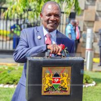 Prof. Njuguna Ndung'u at Parliament buildings